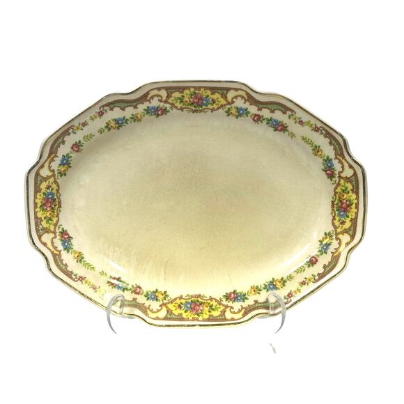 Mount Clemens Pottery 'Mildred' Vintage 1930's 11.5" Oval Serving Platter - Picture 1 of 6